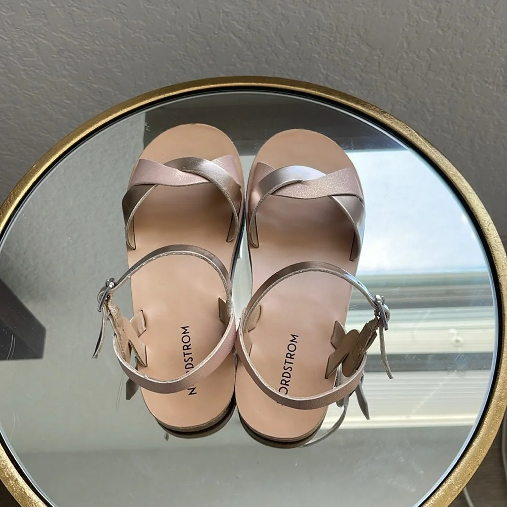 Rose Gold and Pink Shimmer Sandals